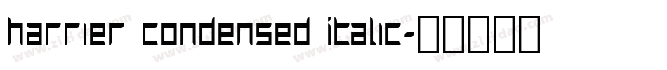 Harrier Condensed Italic字体转换